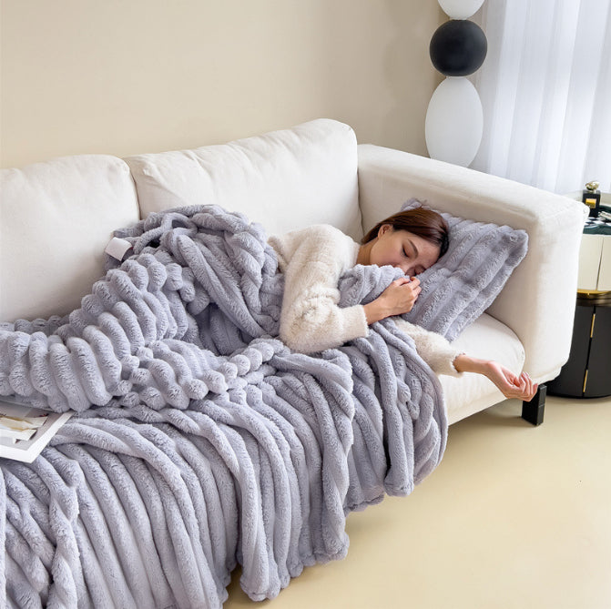 SoftWind Bubble Faux Fur Plaid – Zachte Luxe om Je In te Hullen