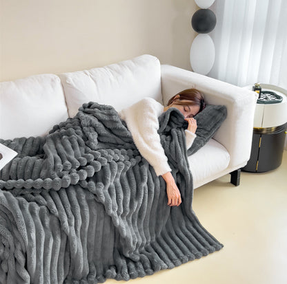 SoftWind Bubble Faux Fur Plaid – Zachte Luxe om Je In te Hullen