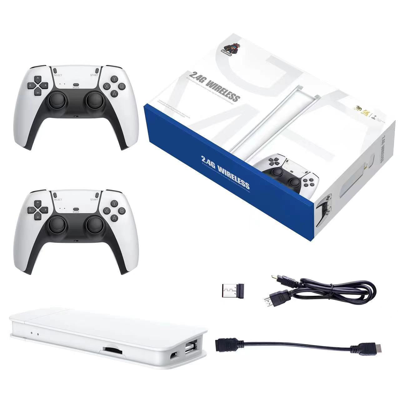 Retro Game Console Stick +40000 Klassieke Spellen & 2 Draadloze Controllers!