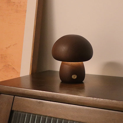LumiMush™ Wooden Night Light – Zachte Gloed & Magische Rustmomenten
