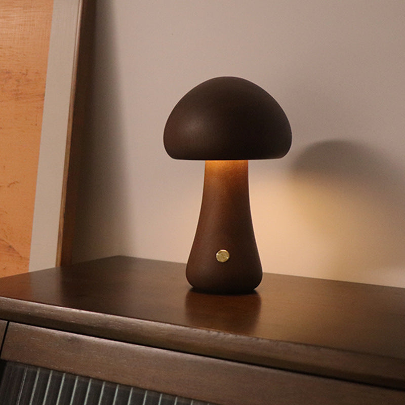 LumiMush™ Wooden Night Light – Zachte Gloed & Magische Rustmomenten