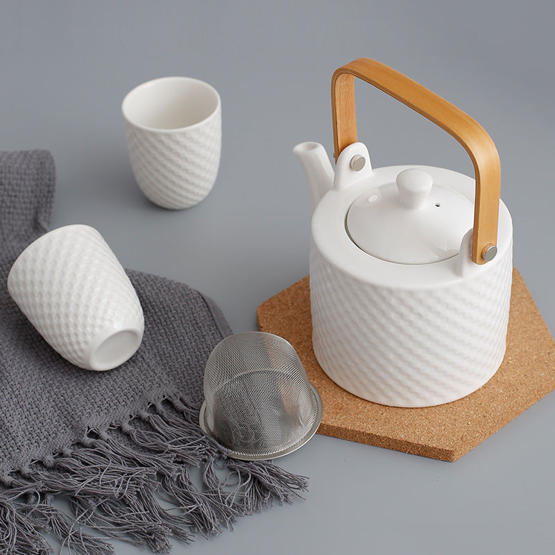 Moderne Japanse Keramische Theeset – Theepot met Kopjes & Infuser