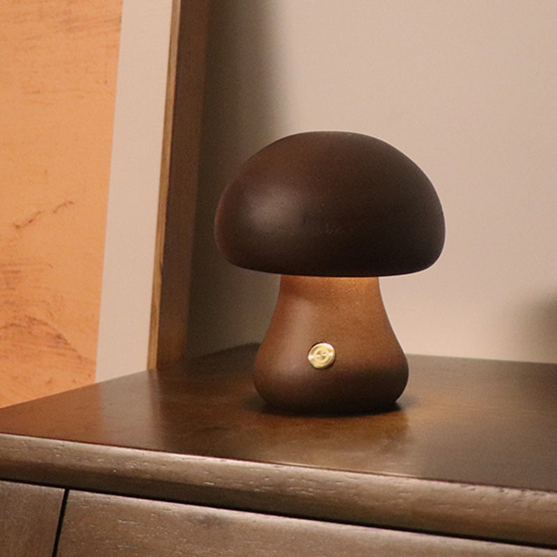 LumiMush™ Wooden Night Light – Zachte Gloed & Magische Rustmomenten