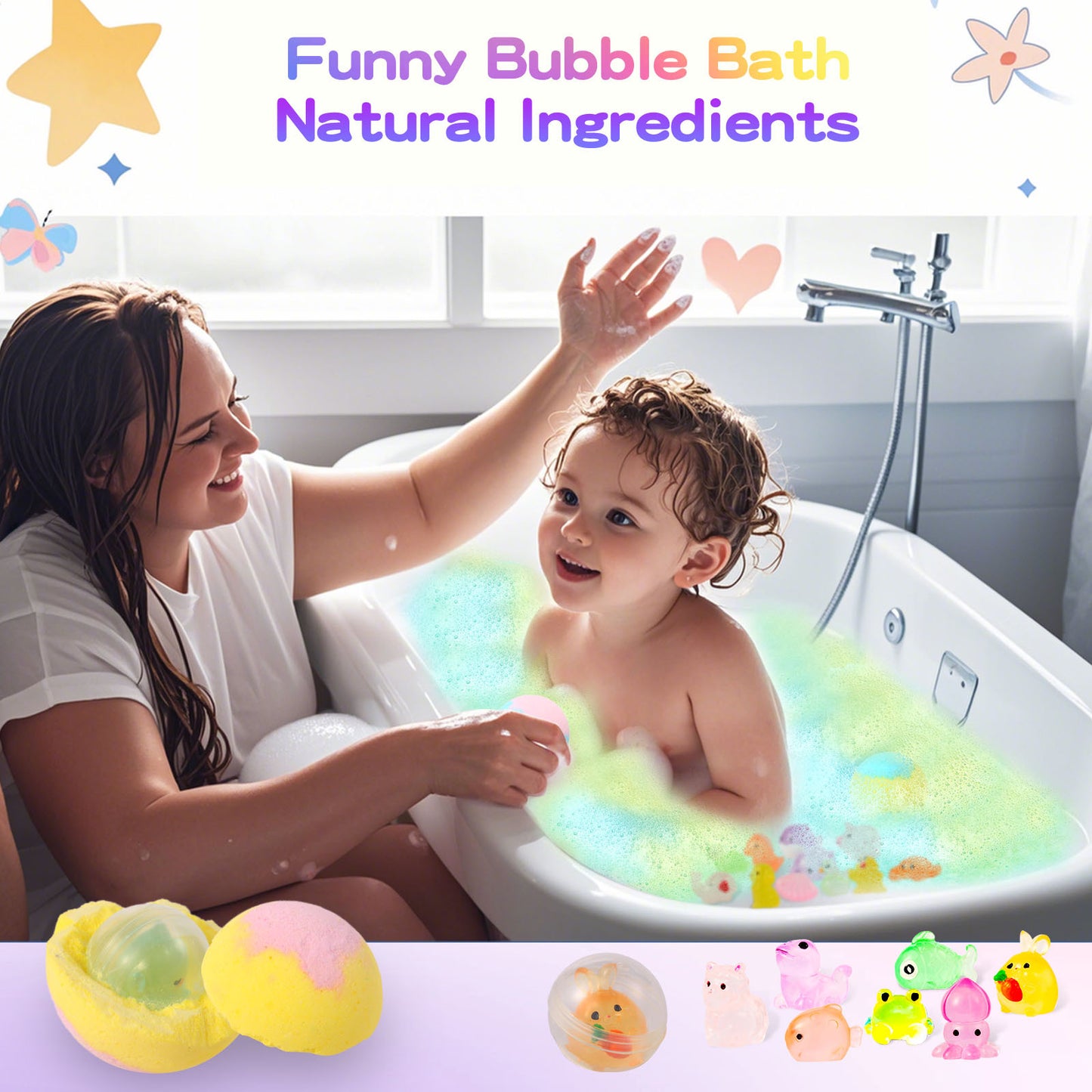 🛁✨ GlowFairy™ Surprise Bath Bombs – Magisch Badplezier & Knuffelbare Verrassing
