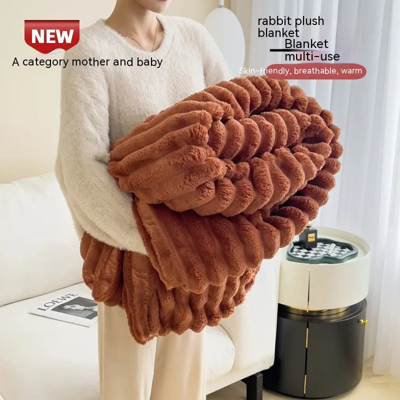 SoftWind Bubble Faux Fur Plaid – Zachte Luxe om Je In te Hullen