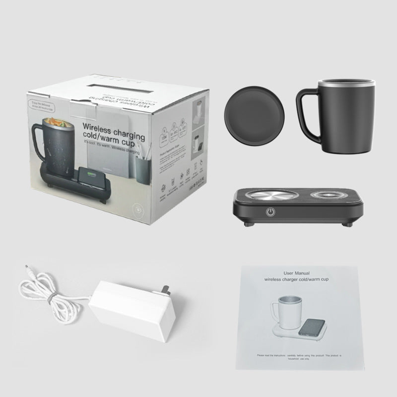 ThermoSmart Cup Pad – Slim Verwarmen, Koelen & Draadloos Opladen