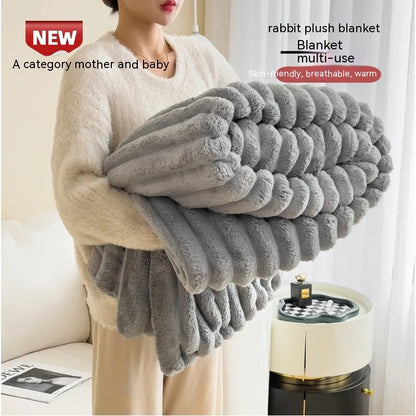 SoftWind Bubble Faux Fur Plaid – Zachte Luxe om Je In te Hullen