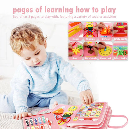 🌈 LearnBloom™ Montessori Activiteitenbord – Spelend Leren & Ontdekken