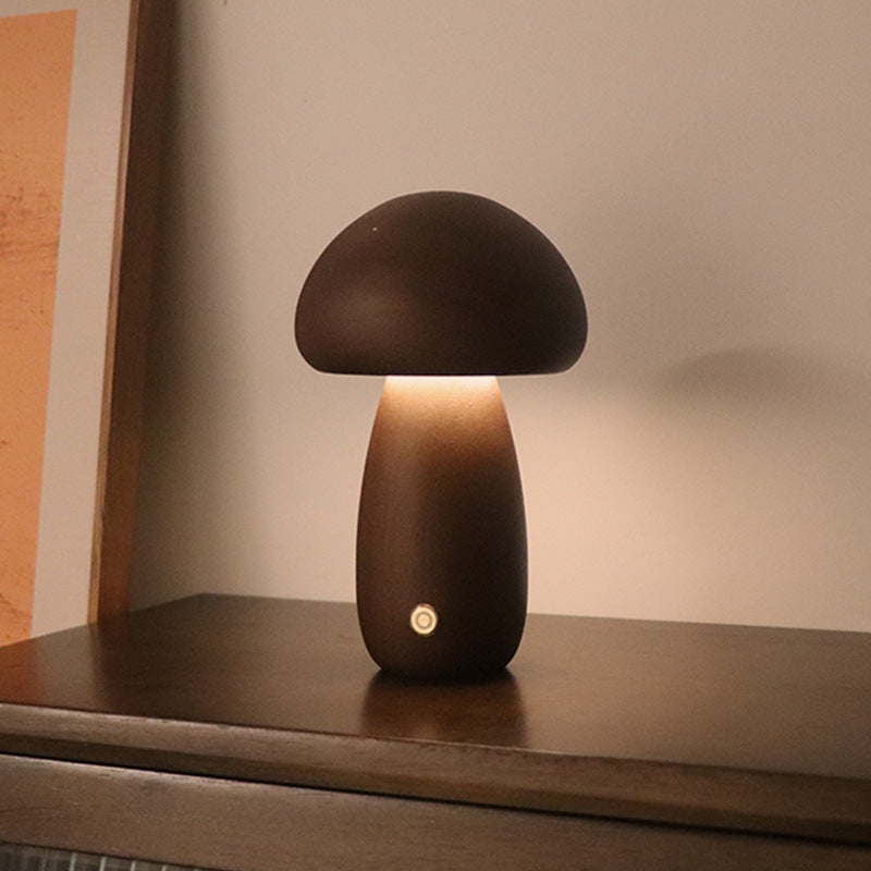 LumiMush™ Wooden Night Light – Zachte Gloed & Magische Rustmomenten
