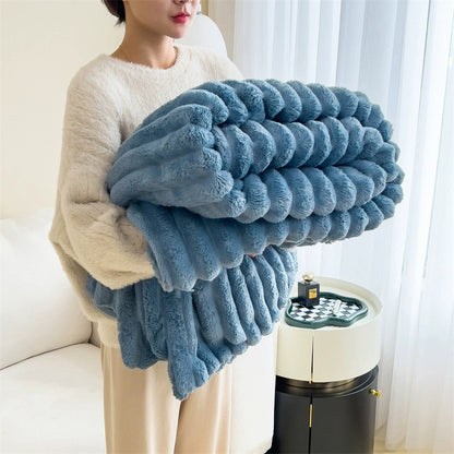 SoftWind Bubble Faux Fur Plaid – Zachte Luxe om Je In te Hullen